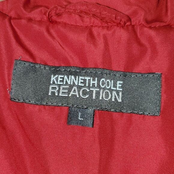 Kenneth Cole Reaction Down Puffer Red Jacket L - Picture 8 of 11